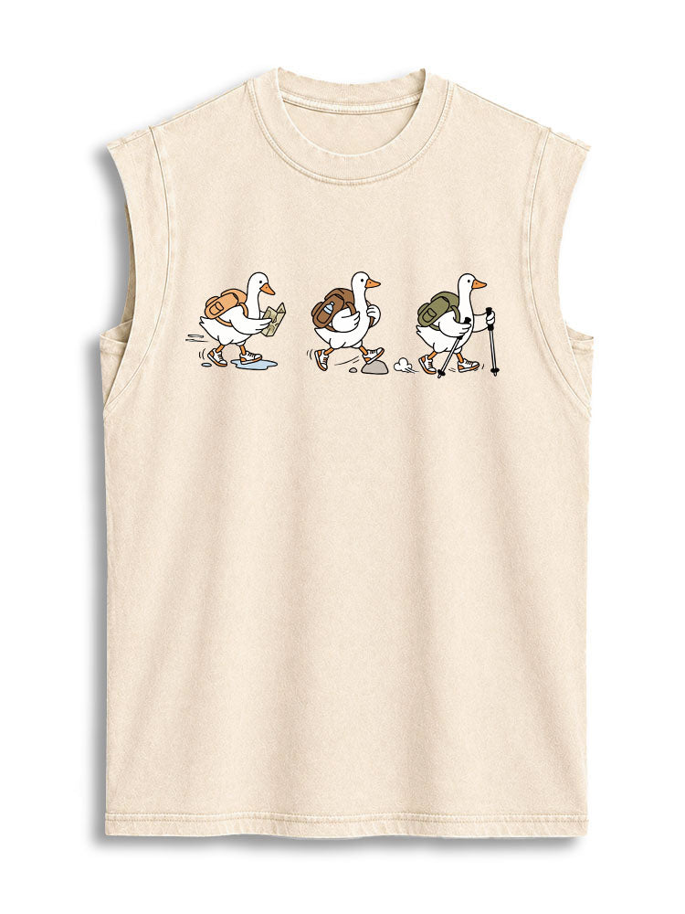 HIKING Goose Vintage Washed Cotton Tank Top