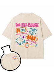 RUN READ RECHARGE Washed T-Shirt