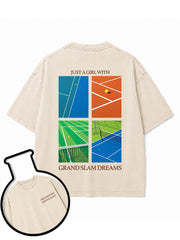 Just A Girl with Grand Slam Dreams Washed T-Shirt