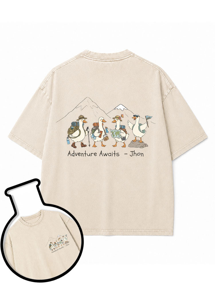 Adventure Awaits Goose Washed T-Shirt