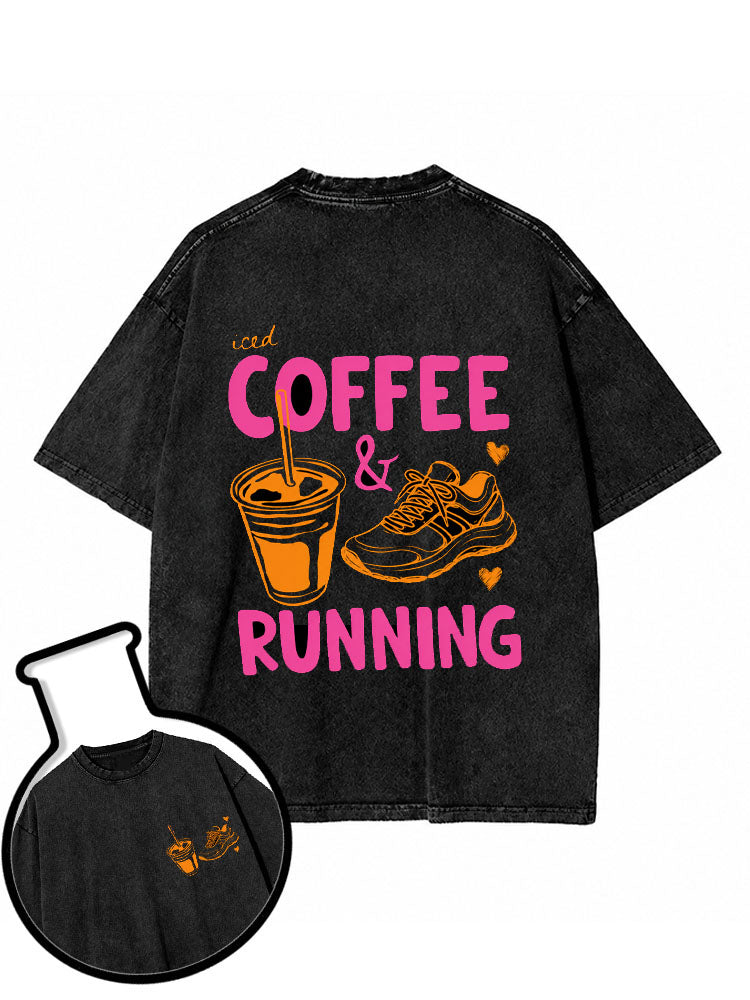 Iced Coffee Running Washed T-Shirt