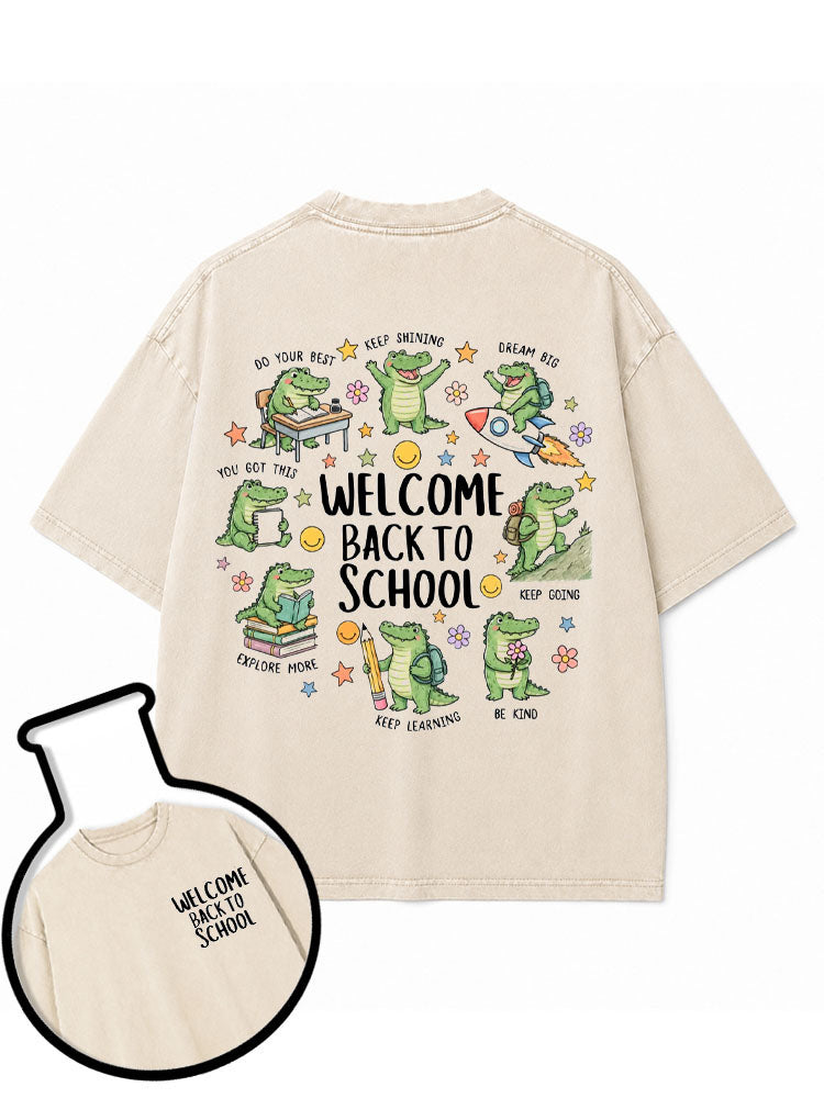 WELCOME BACK TO SCHOOL Washed T-Shirt