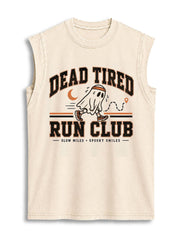DEAD TIRED RUN CLUB Vintage Washed Cotton Tank Top