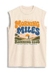 Morning Miles Running Club Vintage Washed Cotton Tank Top