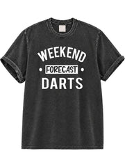 Weekend Forecast Darts with a Chance of Drinking Washed T-Shirt