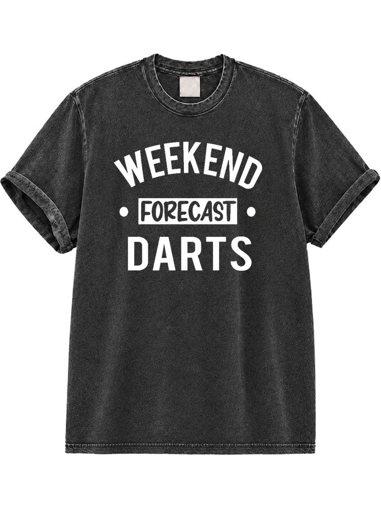 Weekend Forecast Darts with a Chance of Drinking Washed T-Shirt