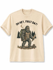 OH HEY FIRST DAY Washed T-Shirt