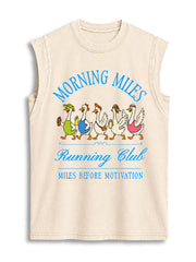 Miles Before Motivation Vintage Washed Cotton Tank Top