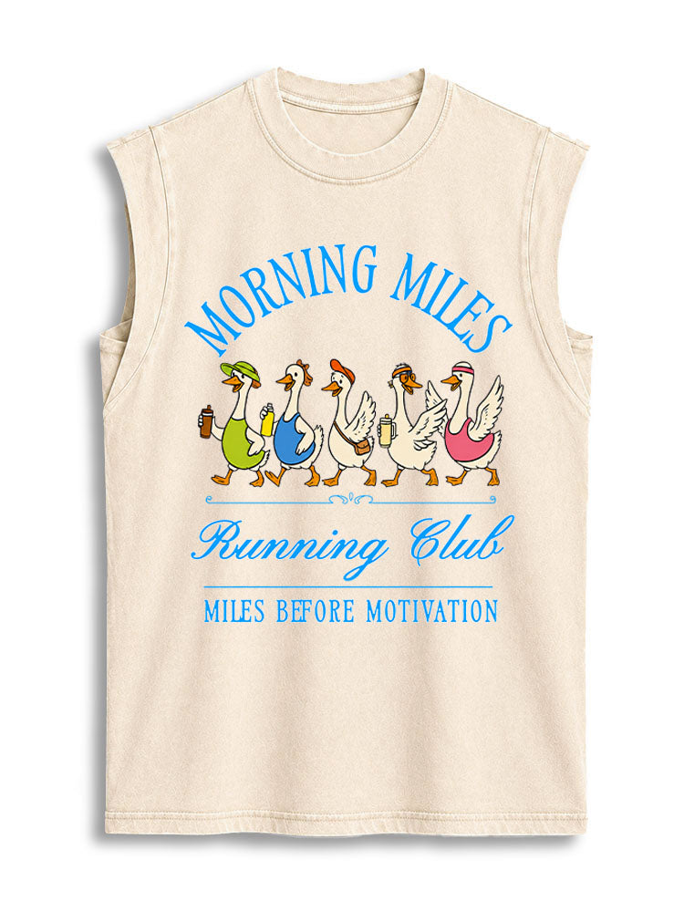 Miles Before Motivation Vintage Washed Cotton Tank Top