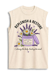 Replenish And Restore Vintage Washed Cotton Tank Top