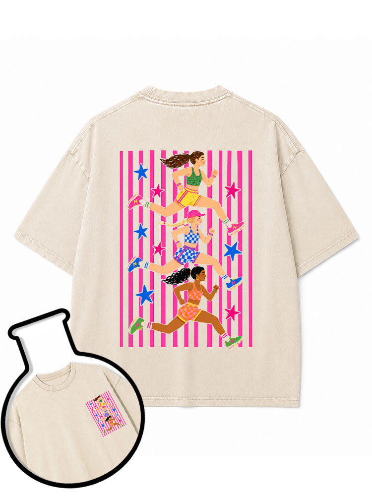 Running Girls Club Washed T-Shirt
