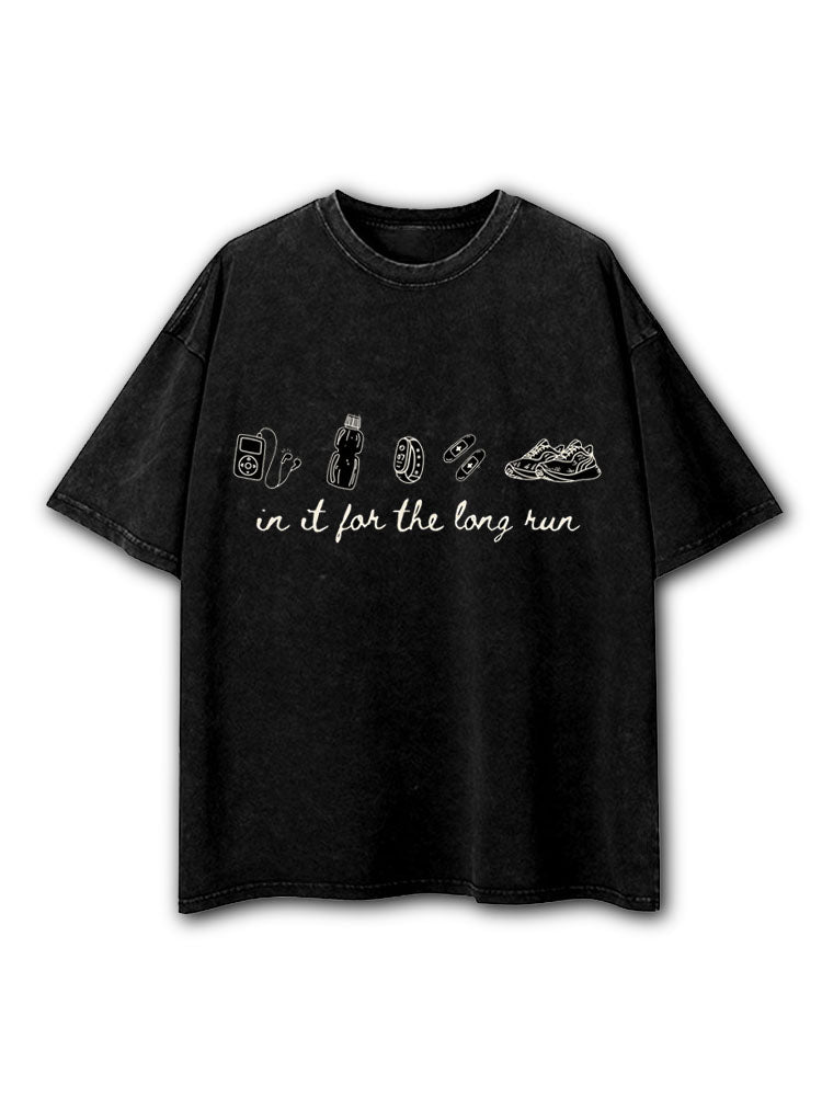 In It for The Long Run Washed T-Shirt