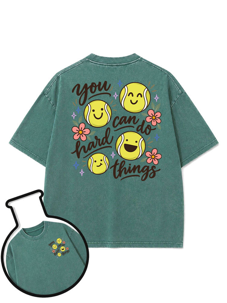 you can do hard things Washed T-Shirt