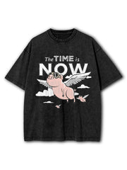 The Time Is Now Washed T-Shirt