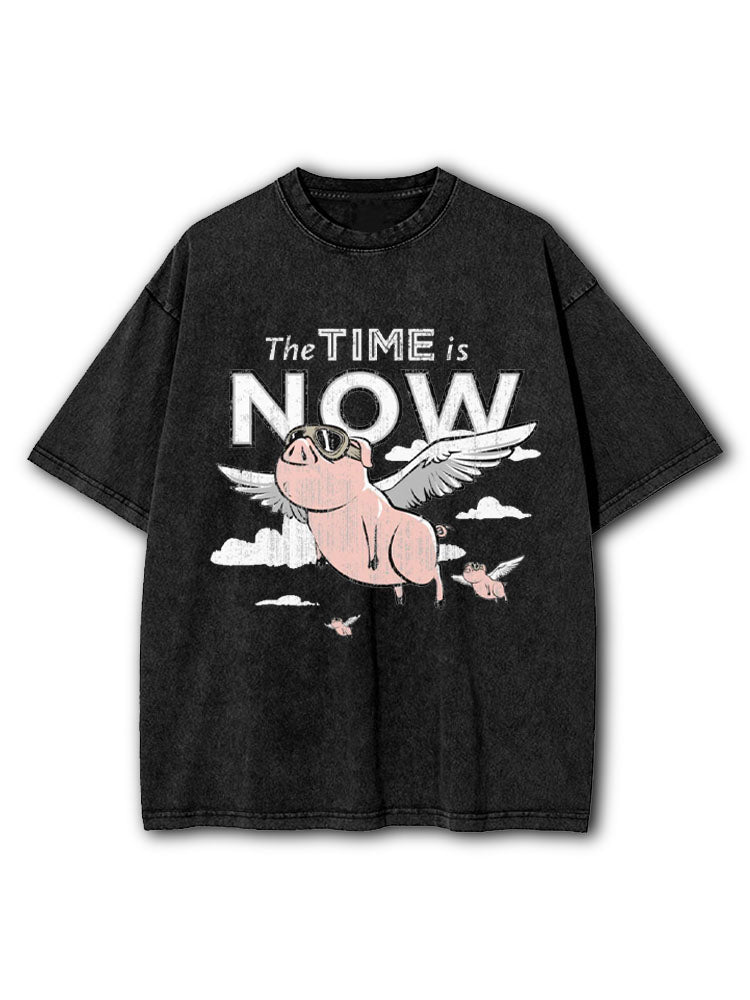 The Time Is Now Washed T-Shirt