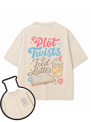 Plot Twists & Iced Lattes Washed T-Shirt