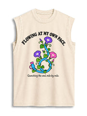 Flowing At My Own Pace Vintage Washed Cotton Tank Top