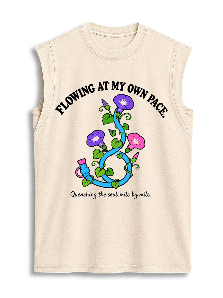 Flowing At My Own Pace Vintage Washed Cotton Tank Top