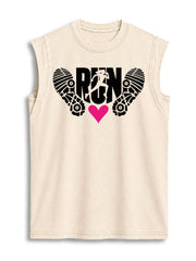 Runner Female Vintage Washed Cotton Tank Top