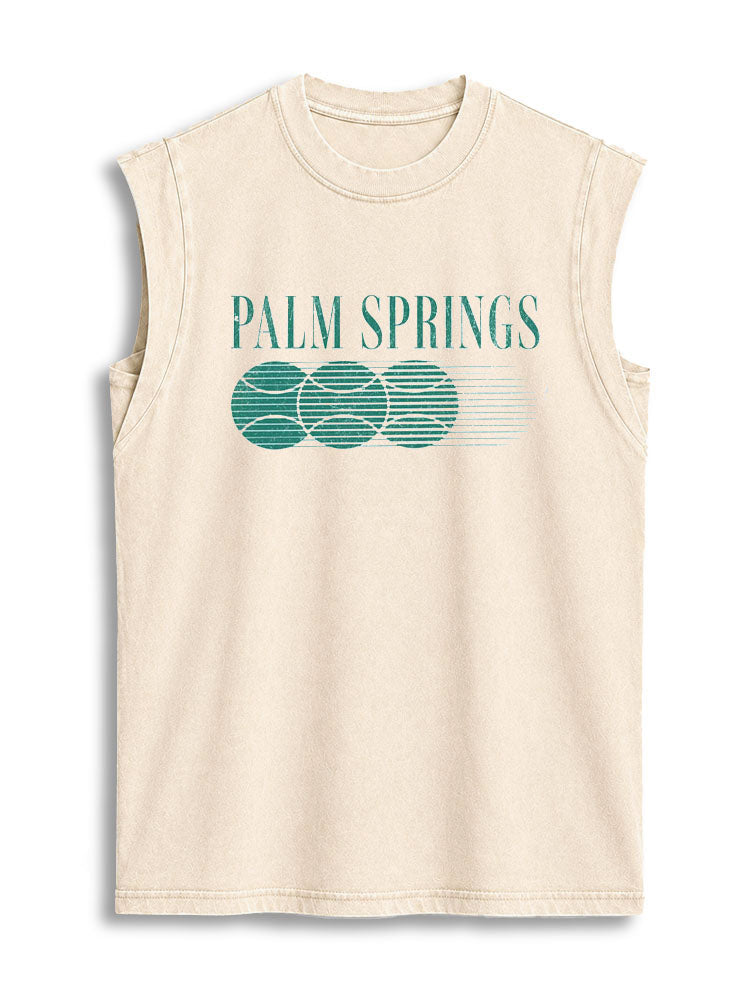 PALM SPRINGS Vintage Washed Cotton Tank Top