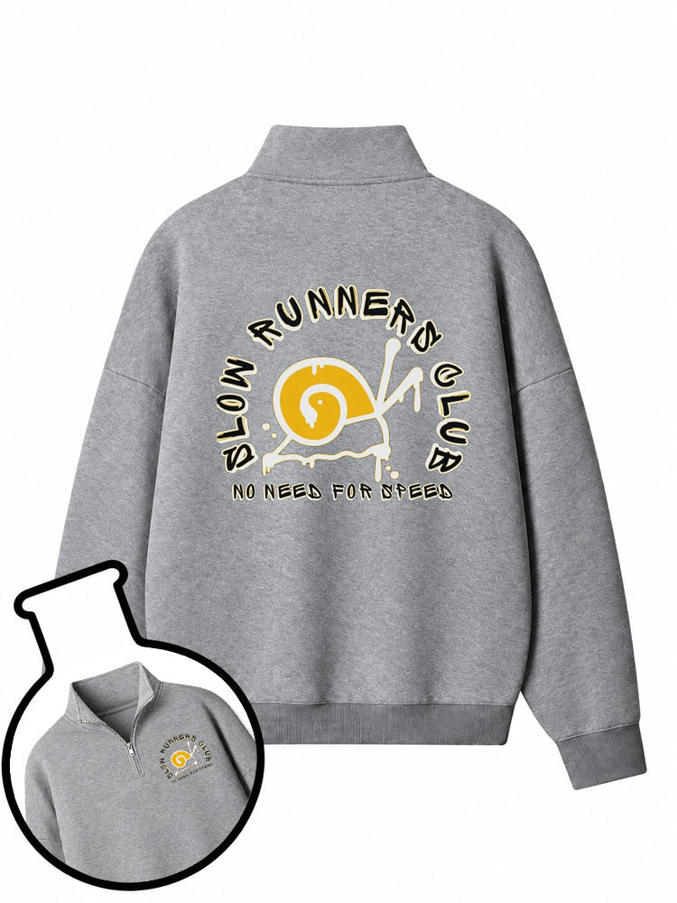 Slow Runners Club No Need For Speed Half-Zip Fleece Pullover