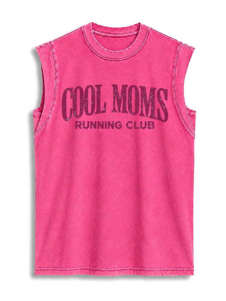 COOL MOMS RUNNING CLUB Vintage Washed Cotton Tank Top