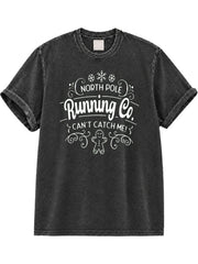 North Pole Running Co Can't Catch Me Washed T-Shirt