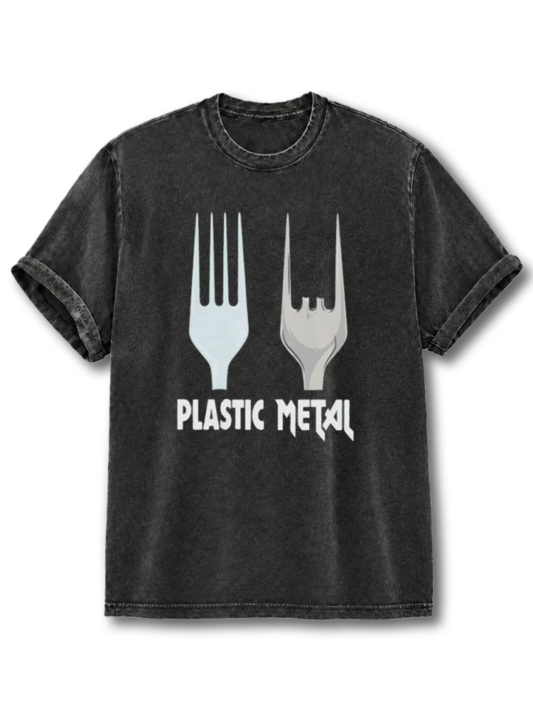 PLASTIC METAL Washed T-Shirt