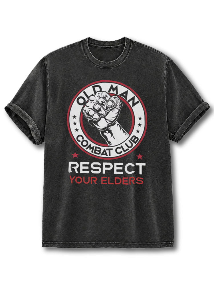 Old Man Combat Club Washed T-Shirt