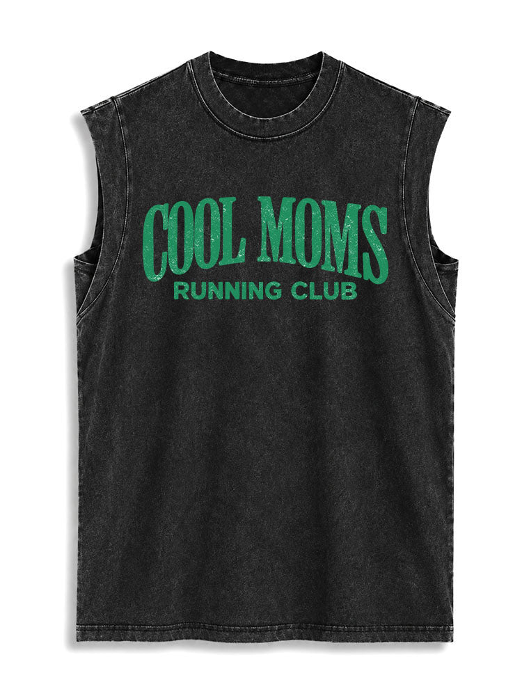 COOL MOMS RUNNING CLUB Vintage Washed Cotton Tank Top