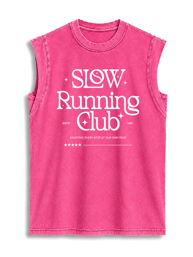 Slow Running Club Vintage Washed Cotton Tank Top