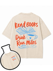 Read Drink Run Washed T-Shirt