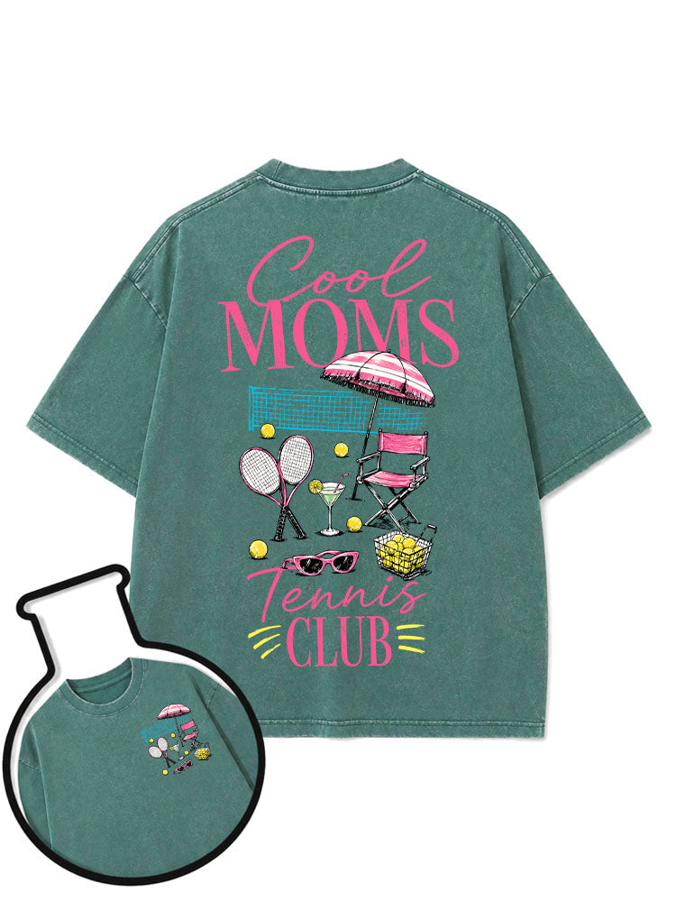 cool moms tennis club Washed T-Shirt