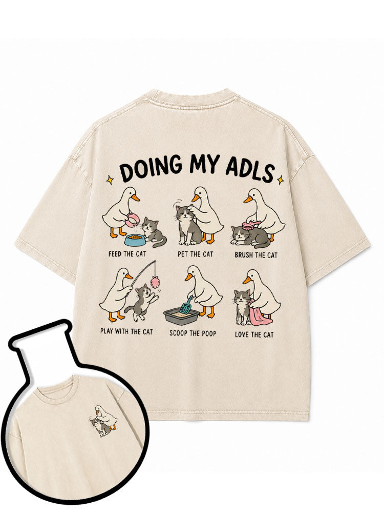 DOING MY ADLS Washed T-Shirt