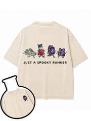 JUST A SPOOKY RUNNER Washed T-Shirt