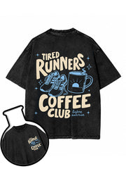 TIRED RUNNERS COFFEE CLUB Washed T-Shirt