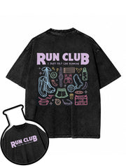 RUN CLUB I JUST FELT LIKE RUNNING Washed T-Shirt