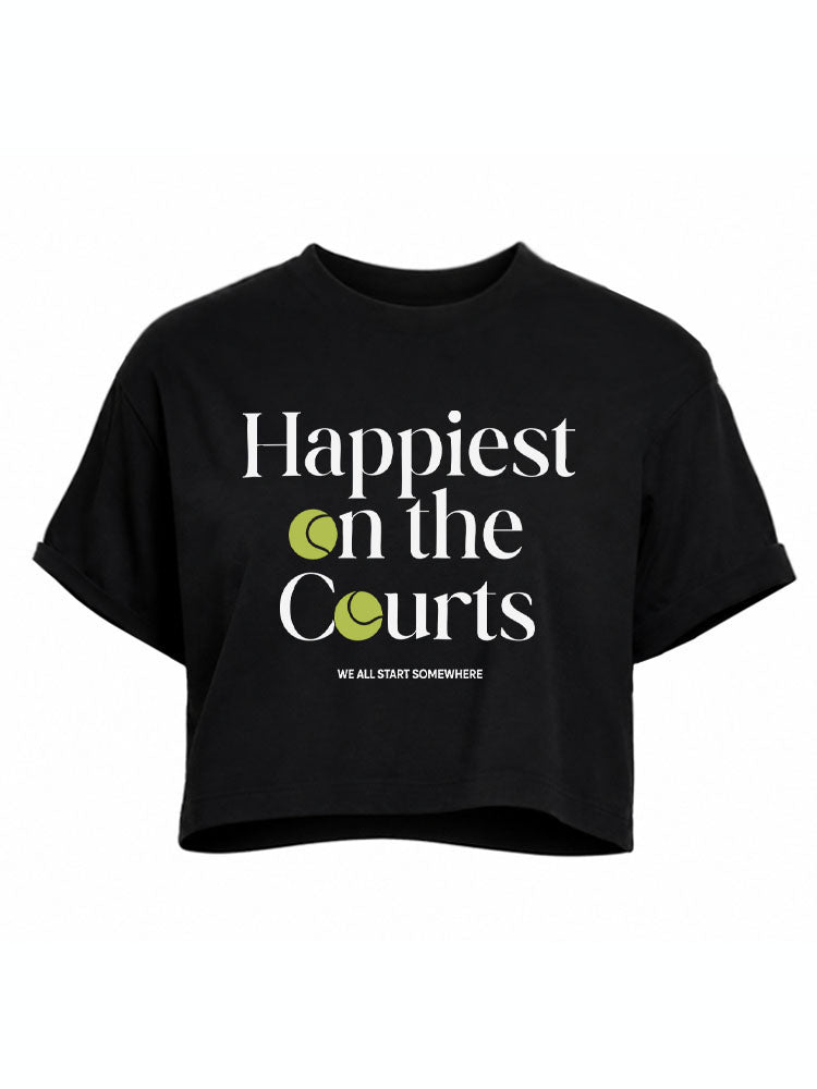 Happiest on the Courts Crop Tops