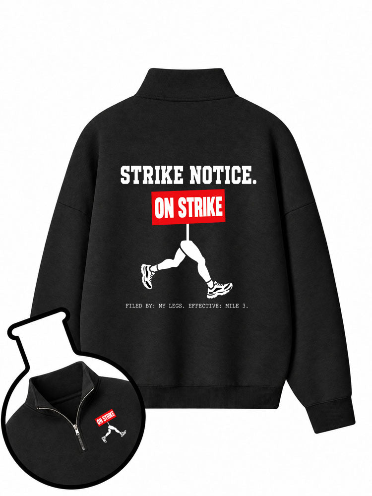 Strike Notice. On Strike Half-Zip Fleece Pullover