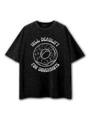 DEADLIFT FOR DOUGHNUTS Washed T-Shirt