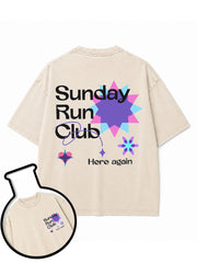 Sunday Run Club  Here again Washed T-Shirt