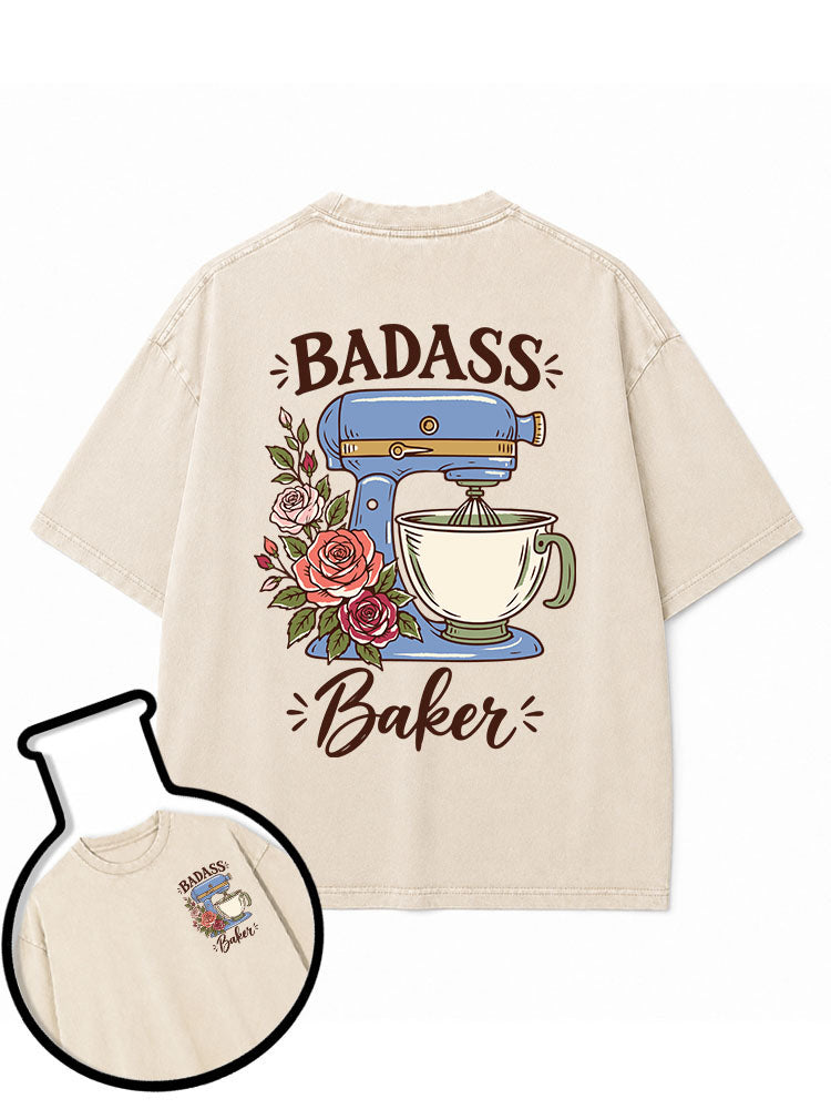 BADASS Baker Washed T-Shirt