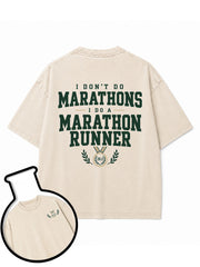 I DO A MARATHON RUNNER Washed T-Shirt
