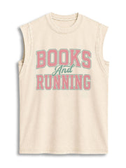 BOOKS And RUNNING Vintage Washed Cotton Tank Top