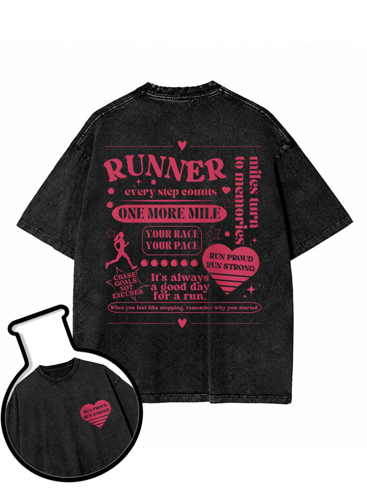 RUN PROUD RUN STRONG Washed T-Shirt