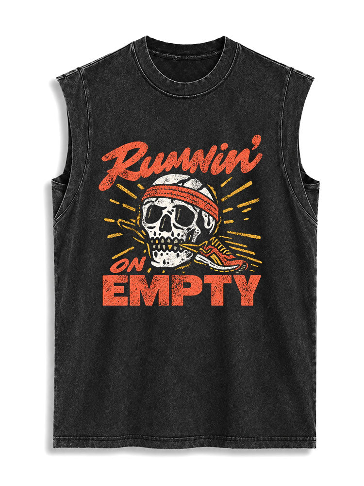Runnin' ON EMPTY Vintage Washed Cotton Tank Top