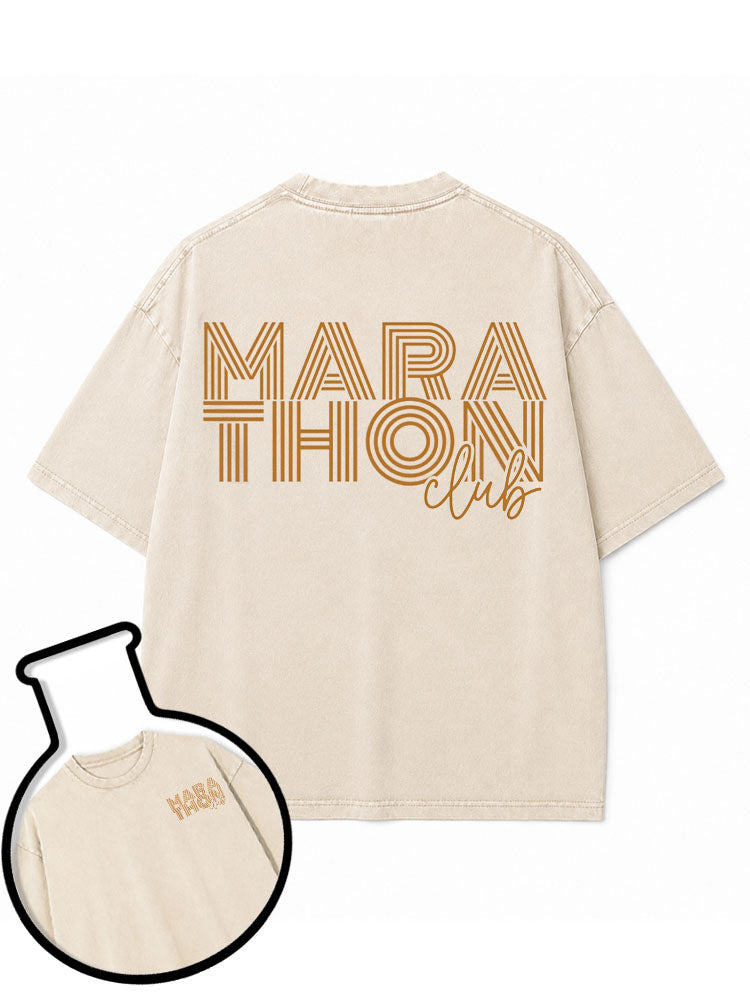 MARATHON club Washed T-Shirt