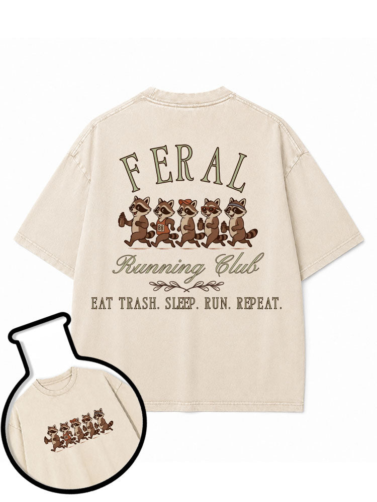 FERAL Running Club Washed T-Shirt
