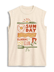 SUNDAY RUNNING CLUB Vintage Washed Cotton Tank Top