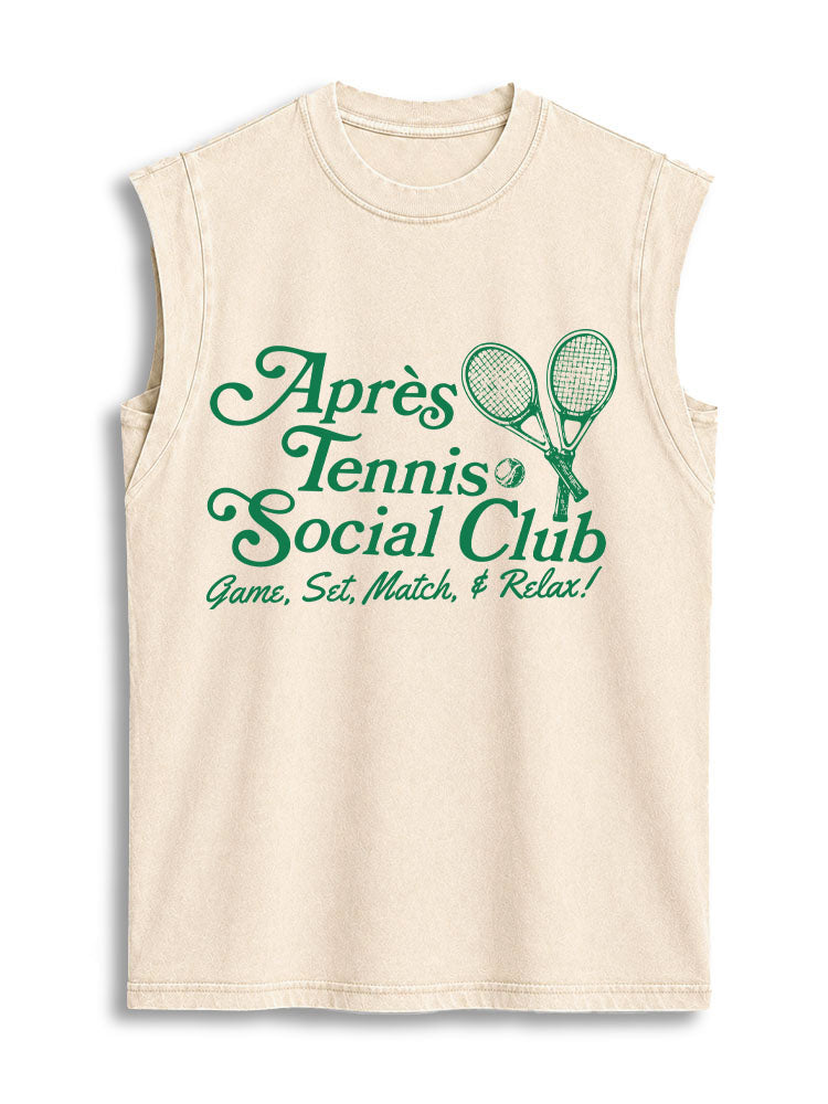 Après Tennis Social Club Vintage Washed Cotton Tank Top